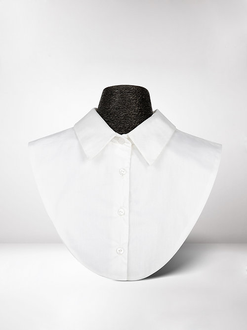 Col amovible blanc à mettre sous un pull effet véritable chemise