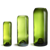3 vases de taille différentes en q de bouteille transparent vert pour le petit je ne sais quoi